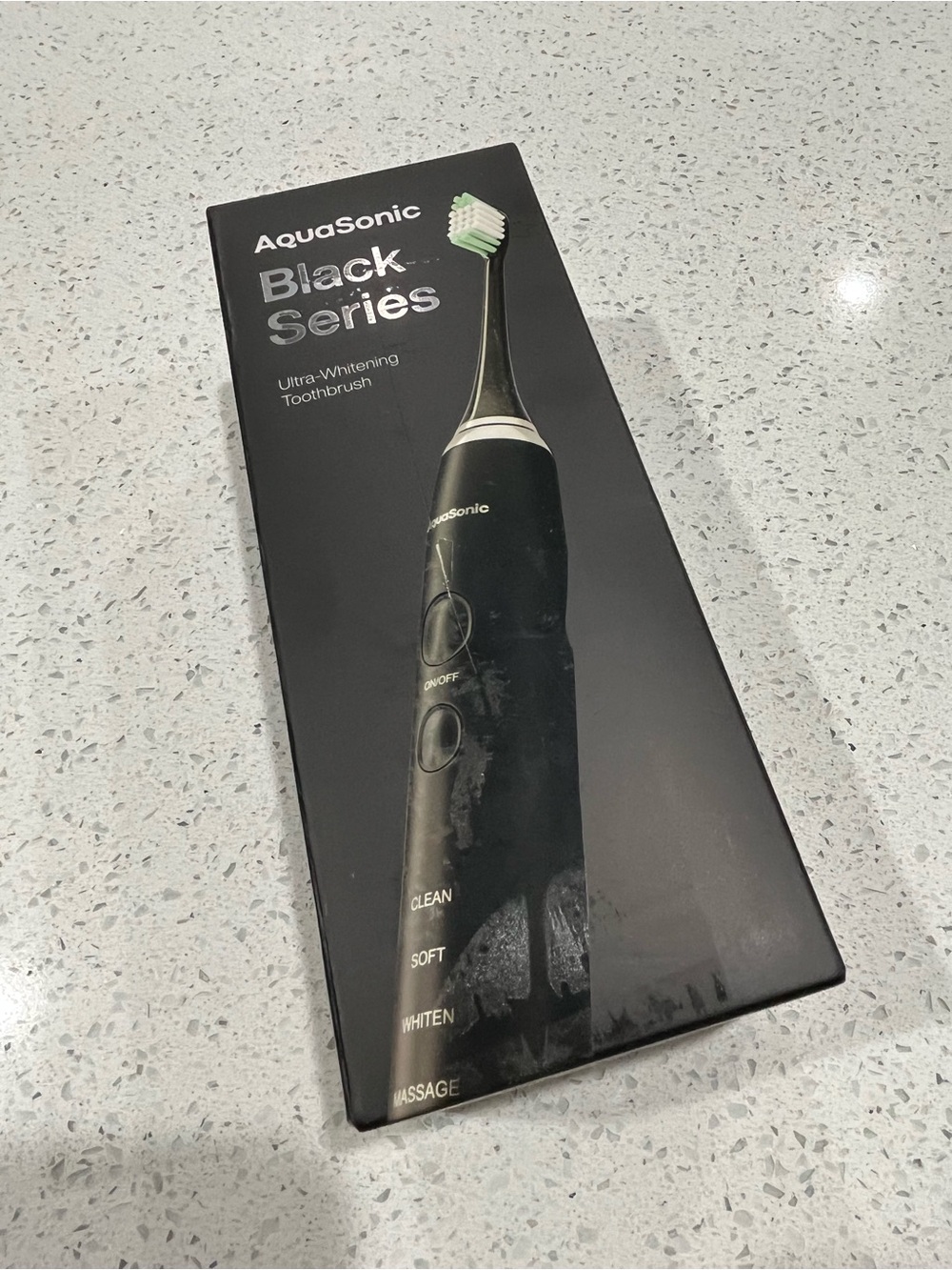 Aquasonic Black Series Ultra Sonic Whitening Toothbrush New In Open Box